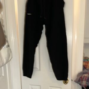 White Fox Cuffed Sweatpants